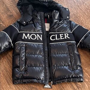 Authentic Moncler Black Puffer Jacket kids size 10 like new